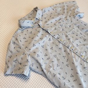 Obey Short Sleeve Blue Button Down